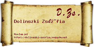 Dolinszki Zsófia névjegykártya